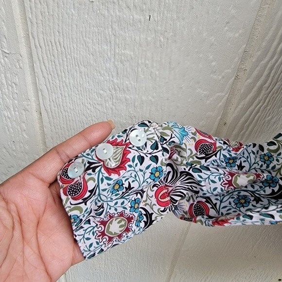 J. Jill ditzy floral print button front  print blouse women's size XS - Picture 3 of 5